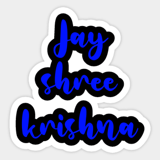 Jai shree krishna for Krishna lovers Sticker